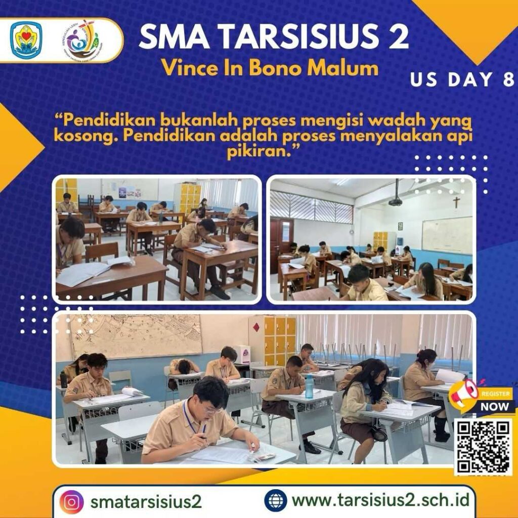 #SMATarsisiusII #UjianSatuanPendidikan #PrestasiPelajar #GenerasiEmas #SekolahJakarta #StopBullying #SekolahRamahAnak #RespectEachOther #AntiPerundungan